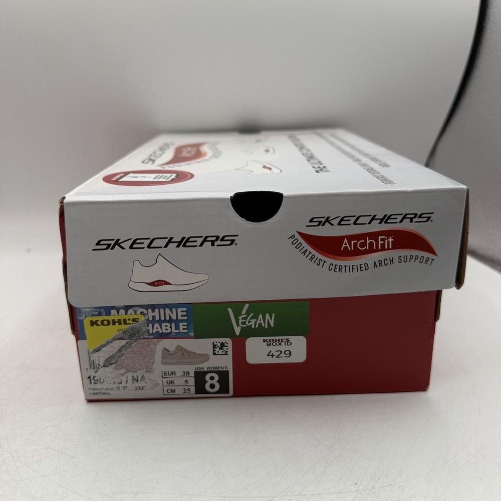 Skechers Arch Fit Arcade Subtle Bouquet Shoes Womens Sz 8 Natural Floral Slip On - Picture 11 of 11